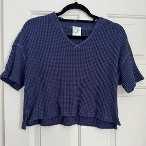 Aerie cropped waffle tee